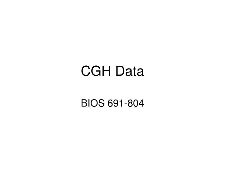 cgh data