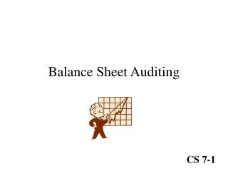 balance sheet auditing