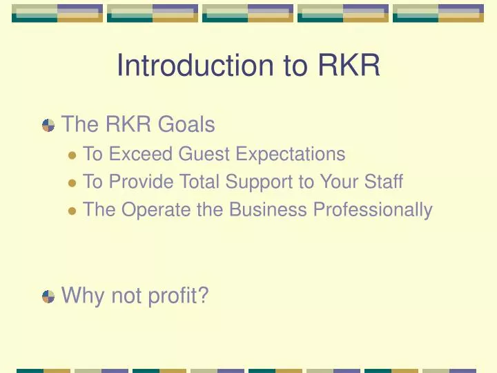 introduction to rkr