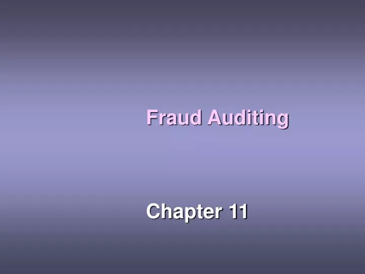 fraud auditing