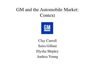 GM and the Automobile Market: Context
