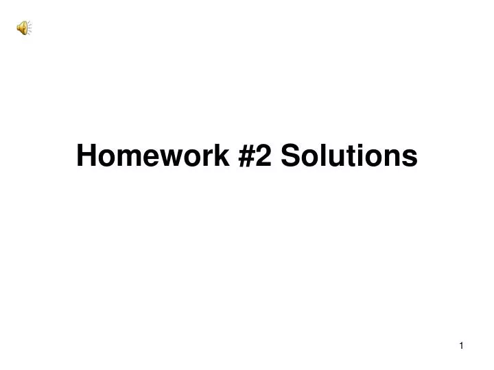 homework 2 solutions