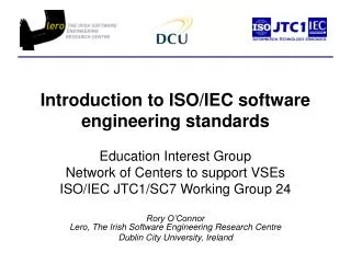 Introduction to ISO/IEC software engineering standards