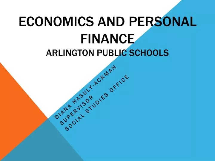economics and personal finance arlington public schools