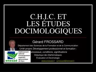 c h i c et les tudes docimologiques
