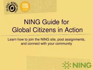 NING Guide for Global Citizens in Action