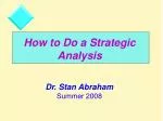 How to Do a Strategic Analysis - slide 1