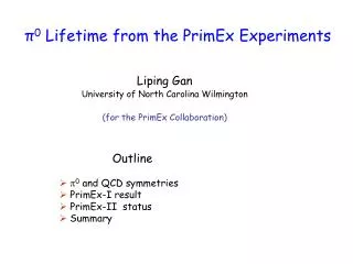? 0 Lifetime from the PrimEx Experiments