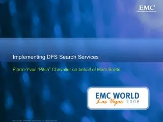 Implementing DFS Search Services