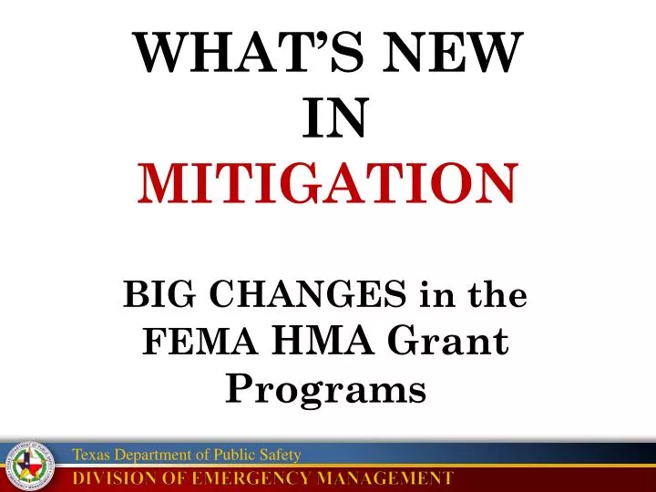 what s new in mitigation