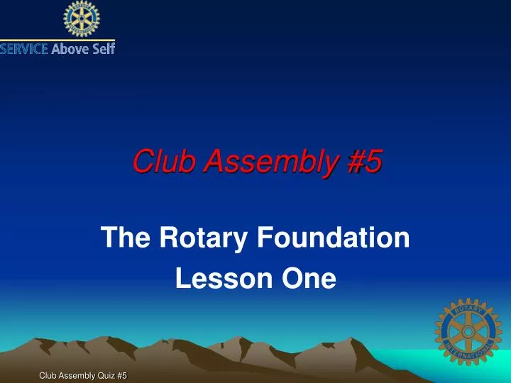club assembly 5