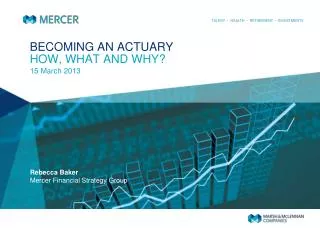 BECOMING AN ACTUARY HOW, WHAT AND WHY?