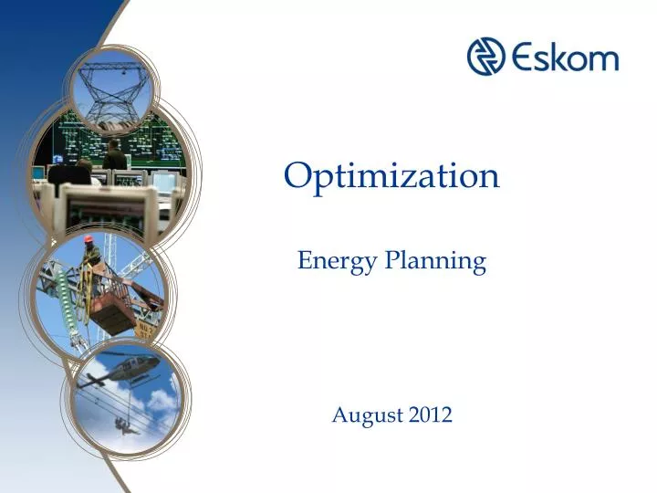 optimization energy planning august 2012