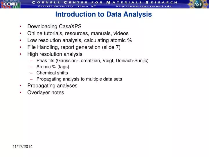 introduction to data analysis