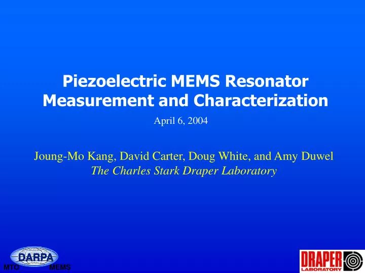 piezoelectric mems resonator measurement and characterization