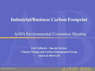 Industrial/Business Carbon Footprint