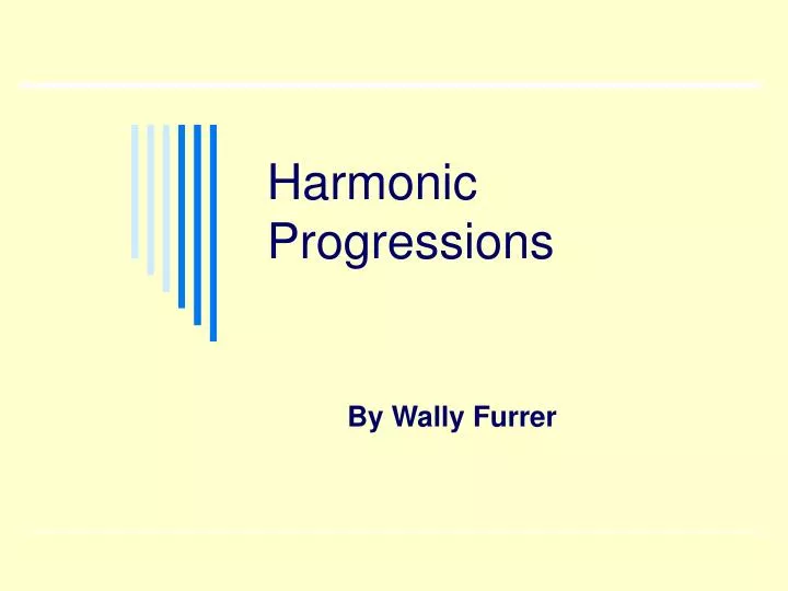 harmonic progressions