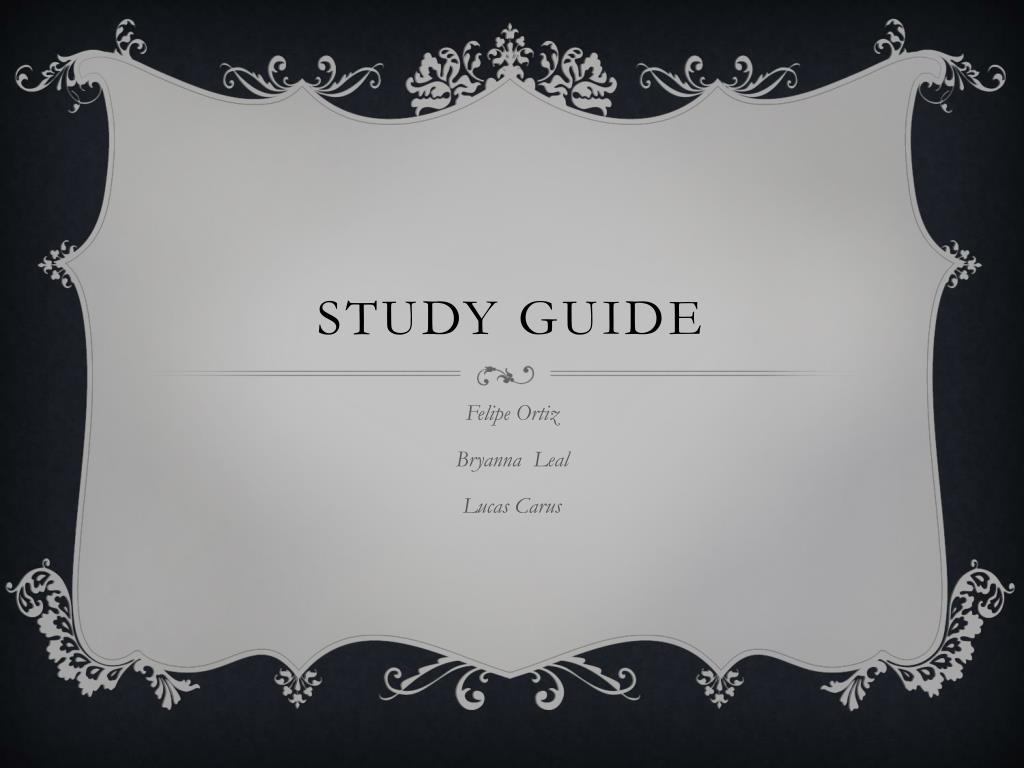 PPT - Study Guide PowerPoint Presentation, free download - ID:6733237