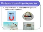 Background knowledge Magnetic field - slide 1