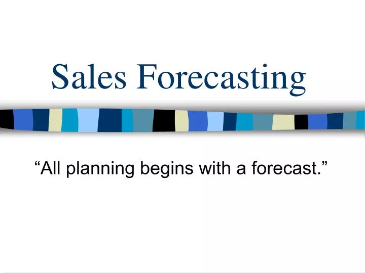 sales forecasting