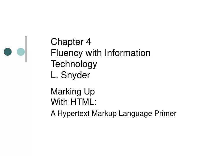 chapter 4 fluency with information technology l snyder