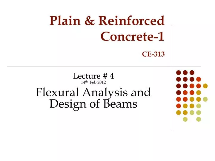 plain reinforced concrete 1 ce 313