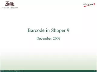 Barcode in Shoper 9