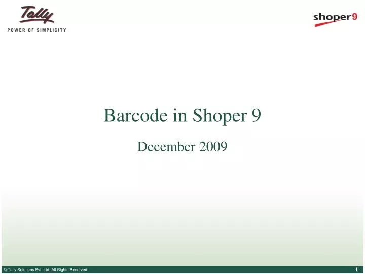 barcode in shoper 9