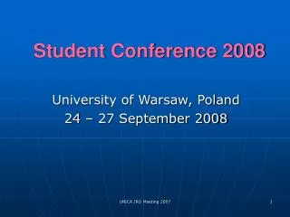 Student Conference 2008