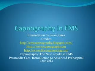 Capnography in EMS