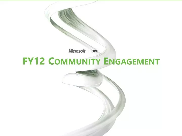 fy12 community engagement