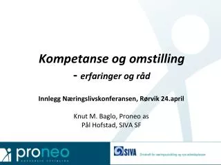 kompetanse og omstilling erfaringer og r d