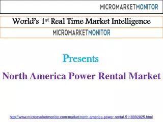 North America Power Rental Market
