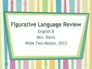 Figurative Language Review