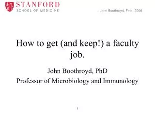 How to get (and keep!) a faculty job.