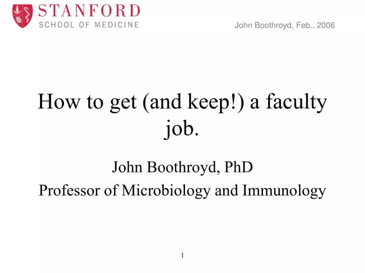 how to get and keep a faculty job