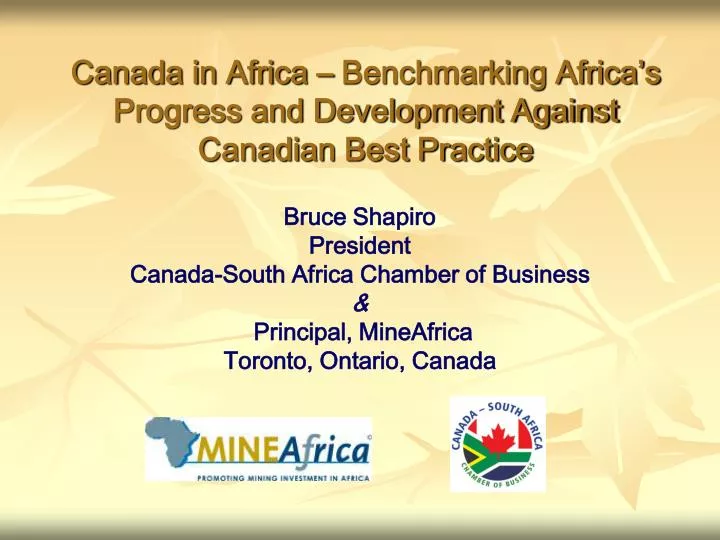 canada in africa benchmarking africa s progress and development against canadian best practice