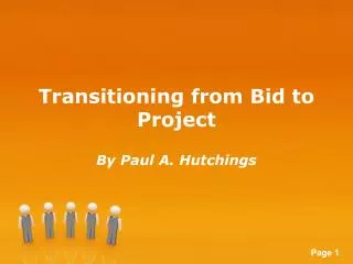 Transitioning from Bid to Project