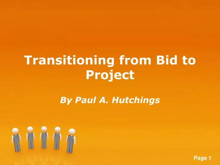 transitioning from bid to project