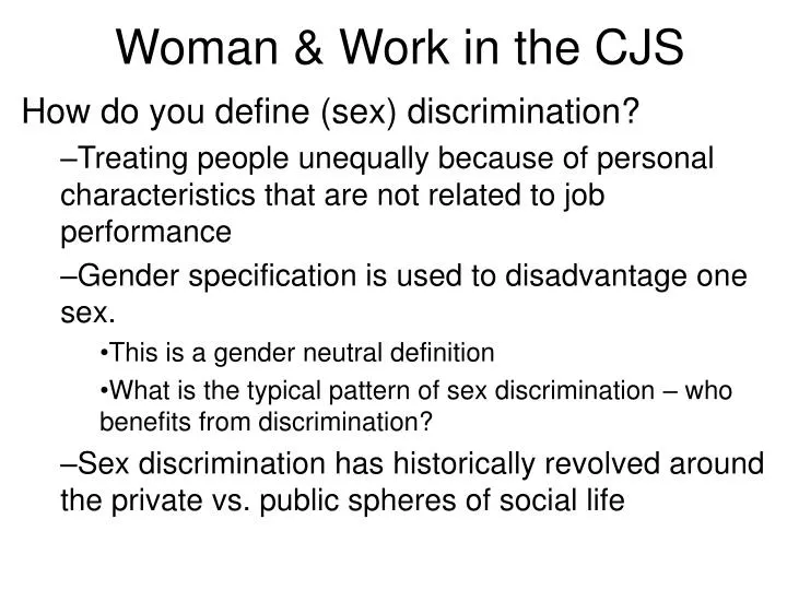 woman work in the cjs