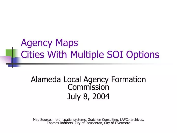 agency maps cities with multiple soi options