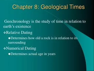Chapter 8: Geological Times