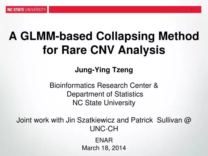 a glmm based collapsing method for rare cnv analysis