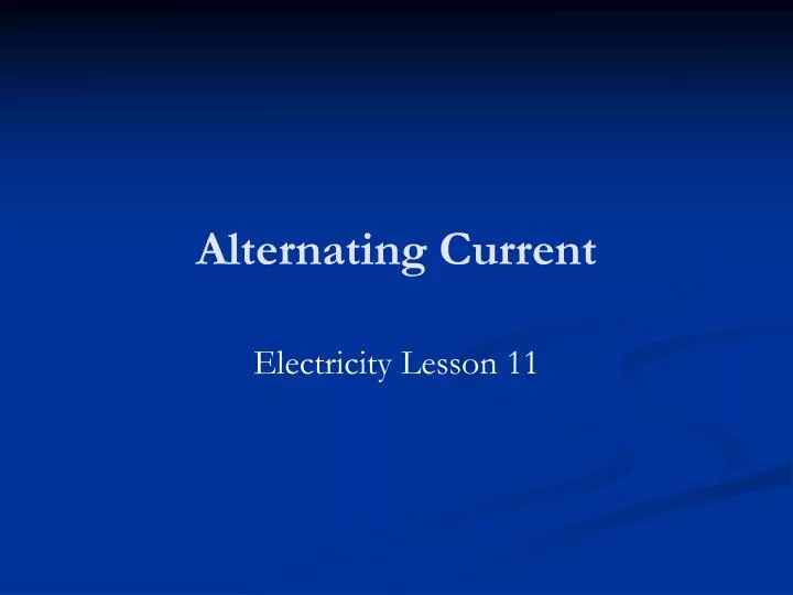 alternating current