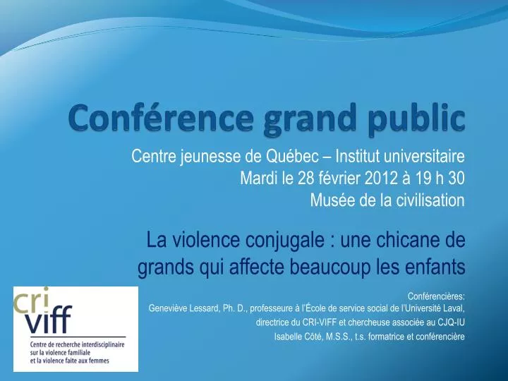 conf rence grand public