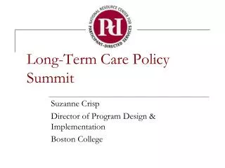 Long-Term Care Policy Summit
