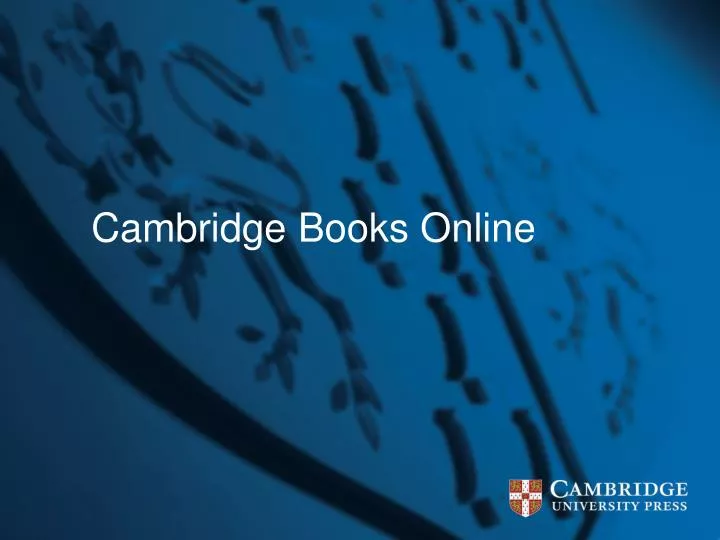 cambridge books online