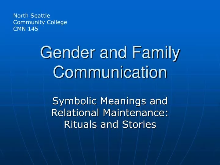 gender and family communication