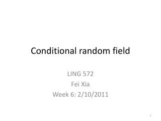 Conditional random field