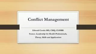 Conflict Management